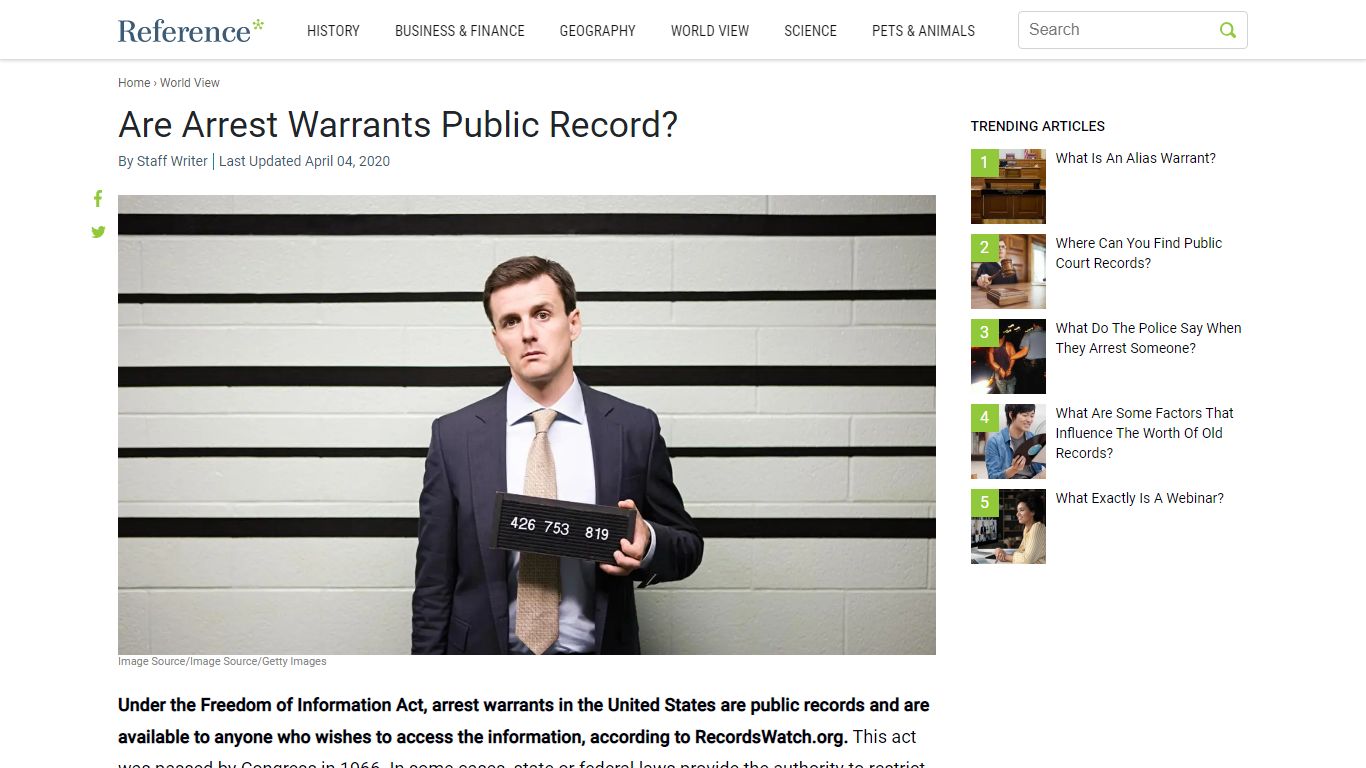 Are Arrest Warrants Public Record? - Reference.com