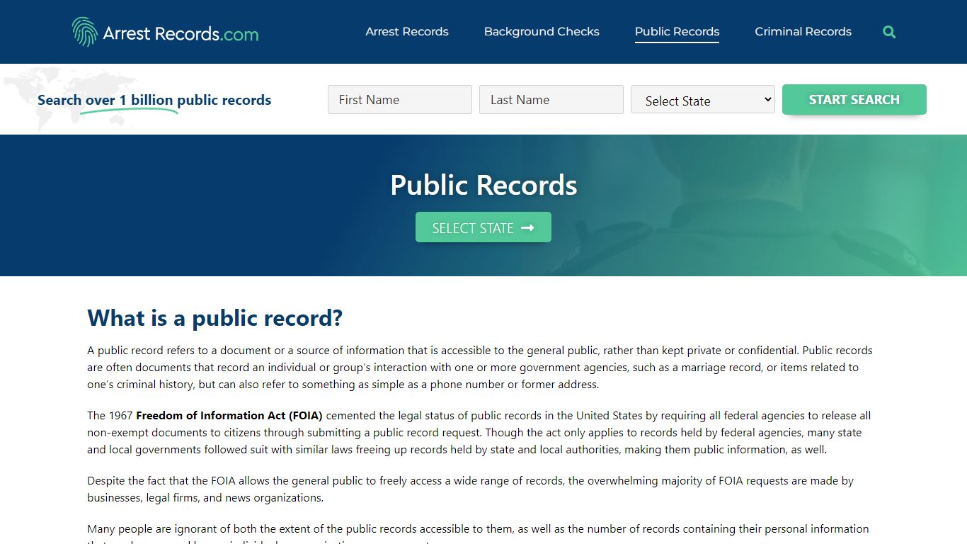 Public Records - Arrest Records.com